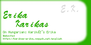 erika karikas business card